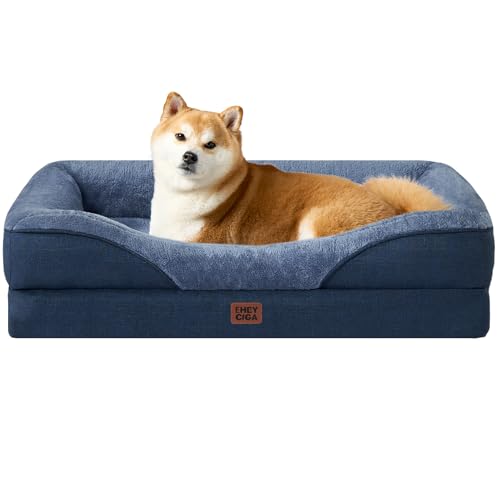 Orthopedic Dog Bed for Medium Dog (Navy / 35x22x6.5)