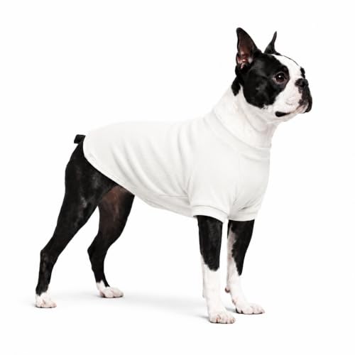 Ribbed Dog T Shirt Cotton Knitted Dog Sweaters for All Season Pet T (XL (for Medium Dog) / Off white)