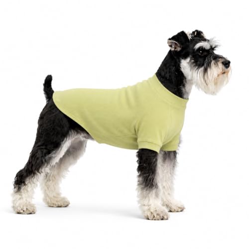 Ribbed Dog T Shirt Cotton Knitted Dog Sweaters for All Season Pet T (L (for Small Medium Dog) / Chartreuse)
