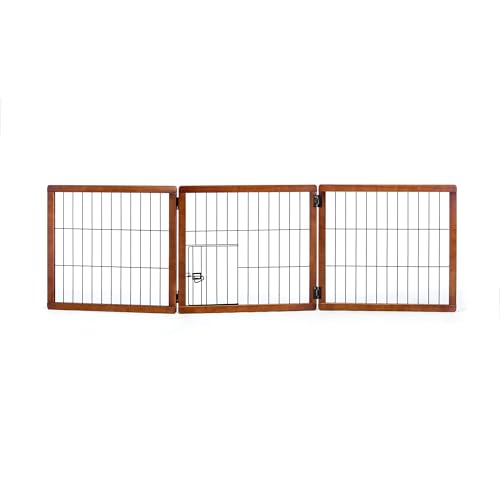Carlson 22" 62" Super Wide Dog Gate with Small Pet Door (22"-62"W x 20"H)