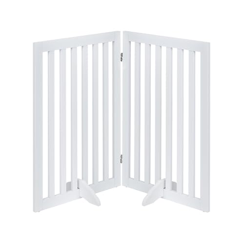 36”H Free Standing Pet Gate for Dog Cat (White / 40"W×36"H)