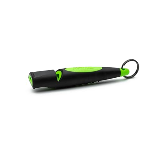 Alpha 210.5 Dog Training Whistle with Enhanced Ergonomic Grip. BPA (Black on Day Glow Green)