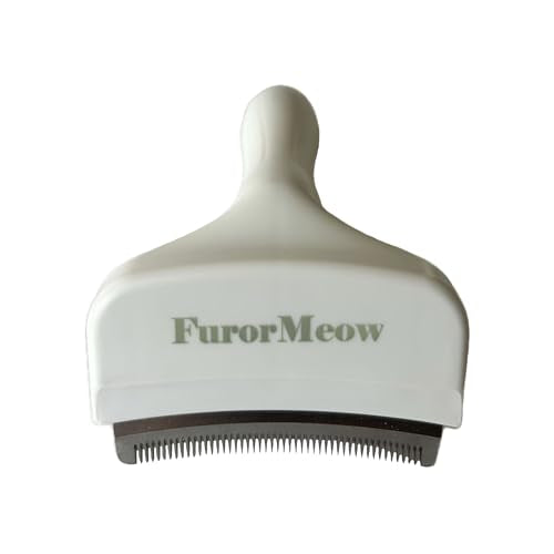 Pet Deshedding Tool with Curve Blade (Small / White)