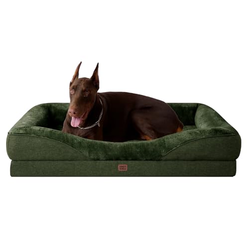 Orthopedic Dog Bed for Large Sized Dog (Dark green / 45x35x7.5)