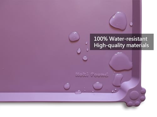 Large High Sided Silicone Pet Food Tray (24" x 16" / Amethyst)