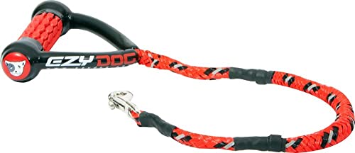 Cujo Short Shock Absorbing Bungee Dog Leash (25-Inch / Red)