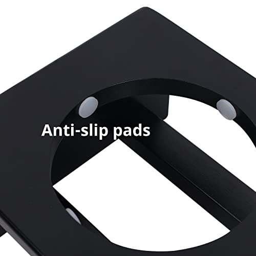 Elevated Dog Bowl Stand with 2 Stainless Steel Bowls (small-4“tall,21 Oz bowl / Black)