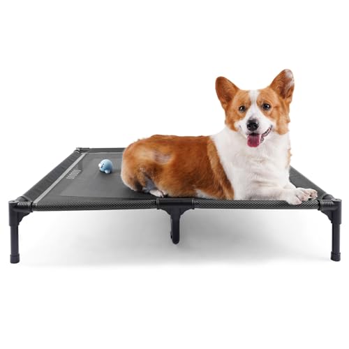 Elevated Dog Bed Waterproof Outdoor (L (36"L x 30"W x 7"H) / Grey)