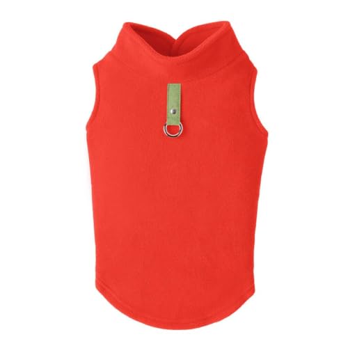 Fleece Vest Dog Sweater (Pumpkin / Medium (Around 11-lb))