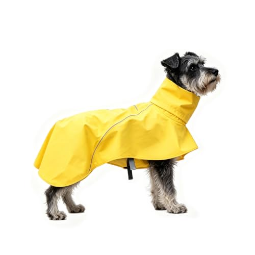Dog Raincoat Adjustable Pet Water Proof Clothes Lightweight Rain Jacket with Strip Reflective (Small)