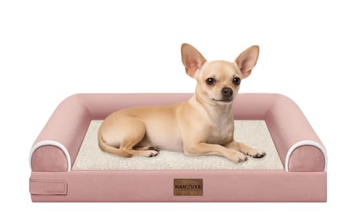 Orthopedic Dog Bed for Small Dogs (Pink / 24.0"L x 16.0"W x 5.5"Th)
