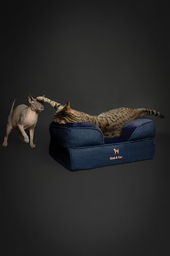 Small Dog Bed (Denim - Dark Blue / Small)