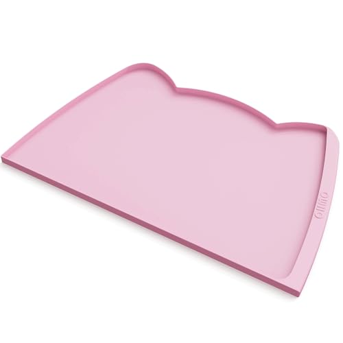 Large Dog Food Mat (24"L x 15"W / Pink)