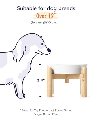 Ceramic Slow Feeder Dog Bowls Small Breed (Angle White+Stand / S-0.6 Cups)