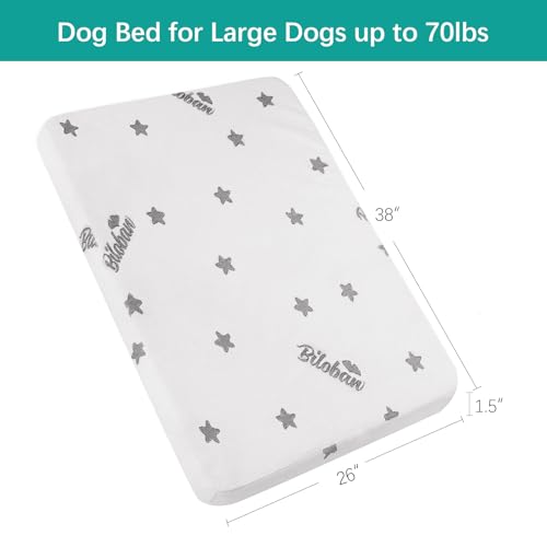 Waterproof Dog Bed for Large Dogs (Light Grey / 38" X 26" X 1.5")