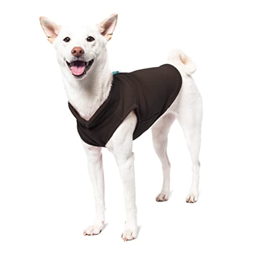 Fleece Vest Dog Sweater (Brown-Turquoise / Medium (Around 11-lb))