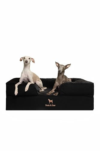 Large Dog Bed (Denim - Black / Large)
