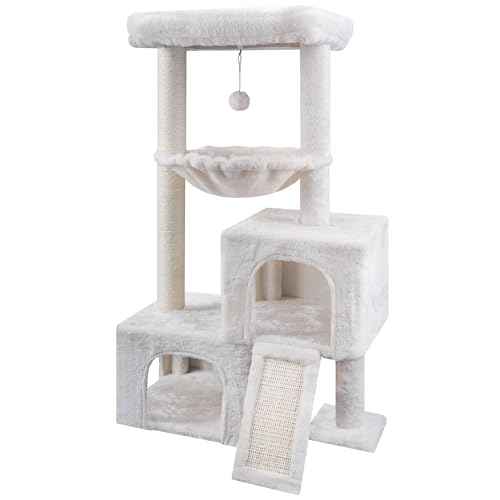 Cat Tree Has Scratching Toy with A Ball Activity Centre Cat Tower Furniture Jute (Beige / 37.4'')