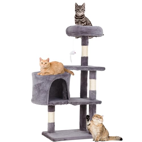 36" Cat Tree Tower (Light Gray)