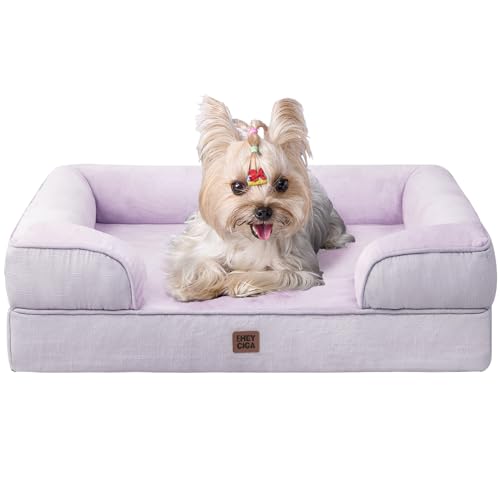Orthopedic Small Dog Bed (Lilac / 24.0"l X 18.0"w X 6.0"th)