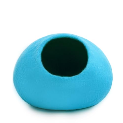 Premium Felt Cat Cave Bed (Blue Plain)