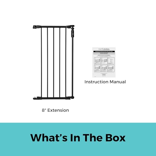 6 Bar Extension for Deluxe Décor Gate (Black / 15" Wide)