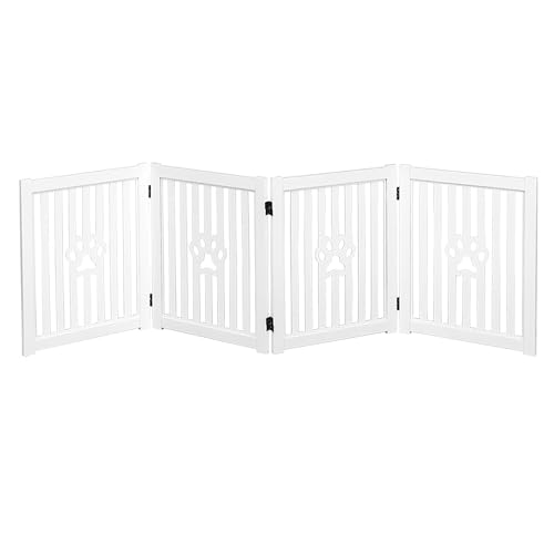 4 Panel Dog Gate White (Large White)