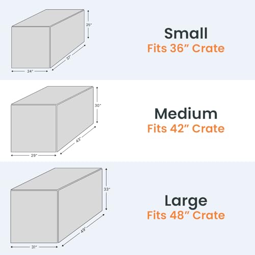 Quilted Dog Crate Cover (Grey / 42")