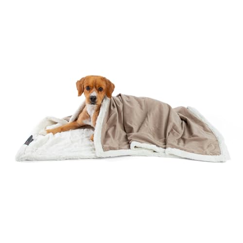 Premium Self Warming Ilan Microfiber Faux Fur Pet Throw Blanket 40x50 in Wheat