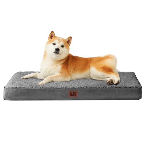 Orthopedic Dog Bed Large with Removable Washable Cover (36*27*3.5 inches / Grey)