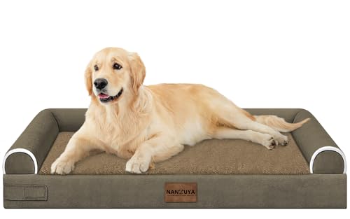 Orthopedic Dog Bed for Large Dogs (Brown / 36.0"L x 27.0"W x 6.5"Th)