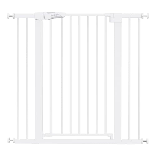 36 in Extra Tall Baby Gate for Stairs No Drilling (White / 36"Tall 26"-40" Wide)