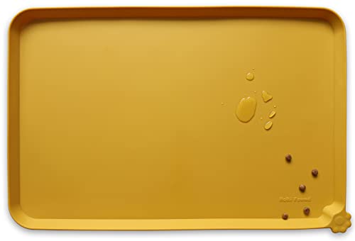 L Silicone Non Slip Pet Feeding Mats (22" x 14" / Honey)