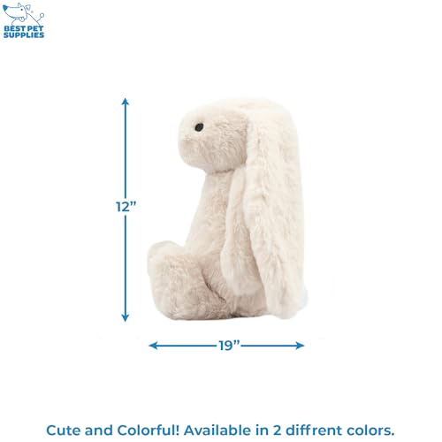Bunny Buddy Squeaky Plush Dog Toy (Bunny (Beige) / Large)