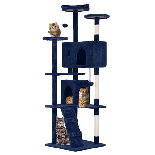 70" Cat Tree Tower (Navy Blue)