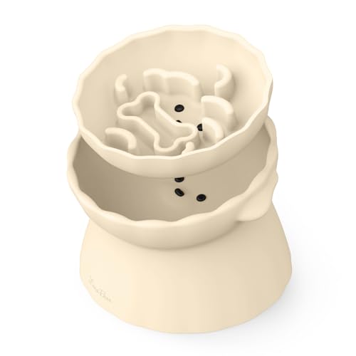 Slow Feeder Dog Bowls Made of Premium Food (Ivory / Doggy)