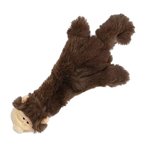 2-in-1 Stuffless Squeaky Dog Toy - Monkey, Small (Dark Brwon/Monkey / Small)