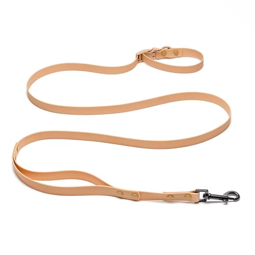Heavy Duty Hands Free Dog Leash for Medium to Large Dogs for Comfortable Running Jogging Walking (Beige)