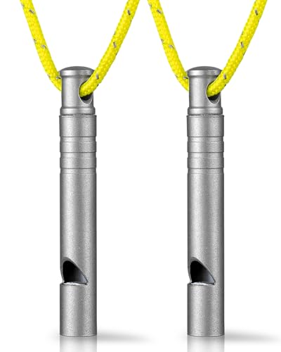 Titanium Emergency Whistle (Gray-2PCS)