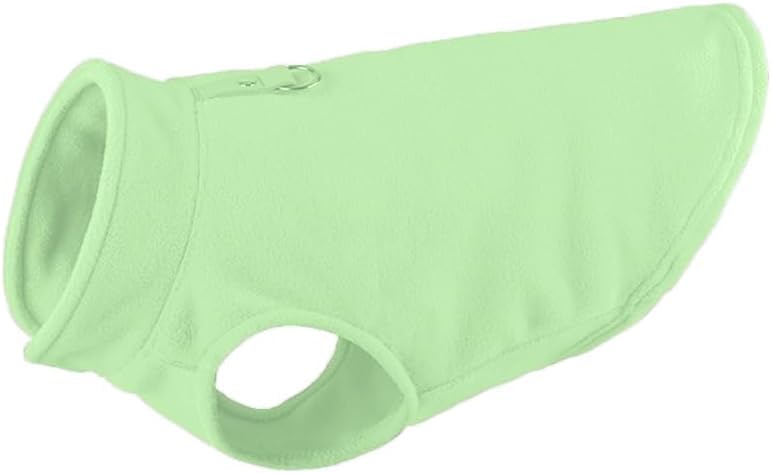 Dog Fleece Sweater with Leash Ring (XS (2-4lbs) / Mint Green)