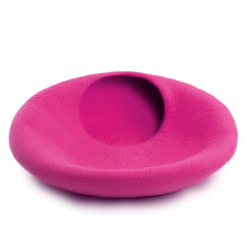 Premium Felt Cat Cave Bed (Pink Plain)