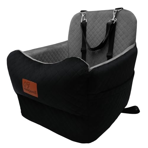Dog Booster Car Seat for Medium (Black outside Grey inside)