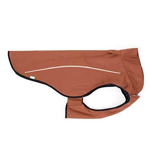 Dog Raincoat Adjustable Waterproof Reflective Rain Jacket for Small Medium Large Dogs (XS Chest 17"-23" / Brown)