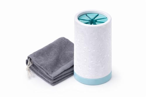 Dog Paw Cleaner with Microfiber Towel
