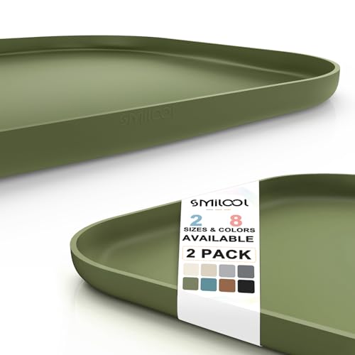 Waterproof Silicone Pet Food Mat with Raised Edge for Dog & Cat (19"L x 12"W / Light Olive Green)