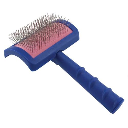 Tuffer Than Tangles Slicker Brush for Dog Grooming with Long (Medium Size Regular Pins)