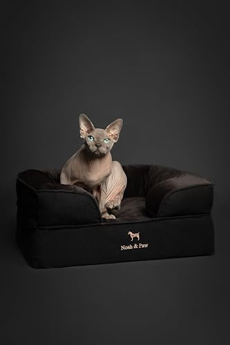 Small Dog Bed (Denim - Black / Small)