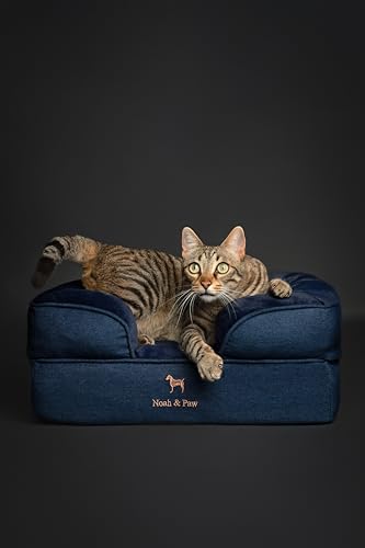 Small Dog Bed (Denim - Dark Blue / Small)