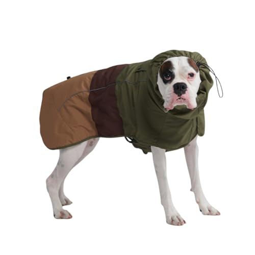 Dog Raincoat Waterproof Rain Jacket w (02 - Green Brown Tan / 3XL)