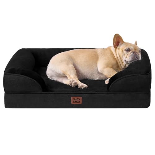 Orthopedic Dog Bed Medium Size Dog (Black / 30.0"l X 20.0"w X 6.5"th)